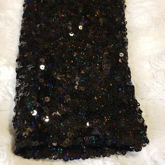 French Connection Sequin Pants Womens Size Medium Black - Picture 3 of 9
